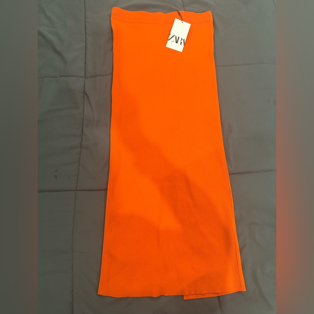 Zara Vibrant Orange Skirt